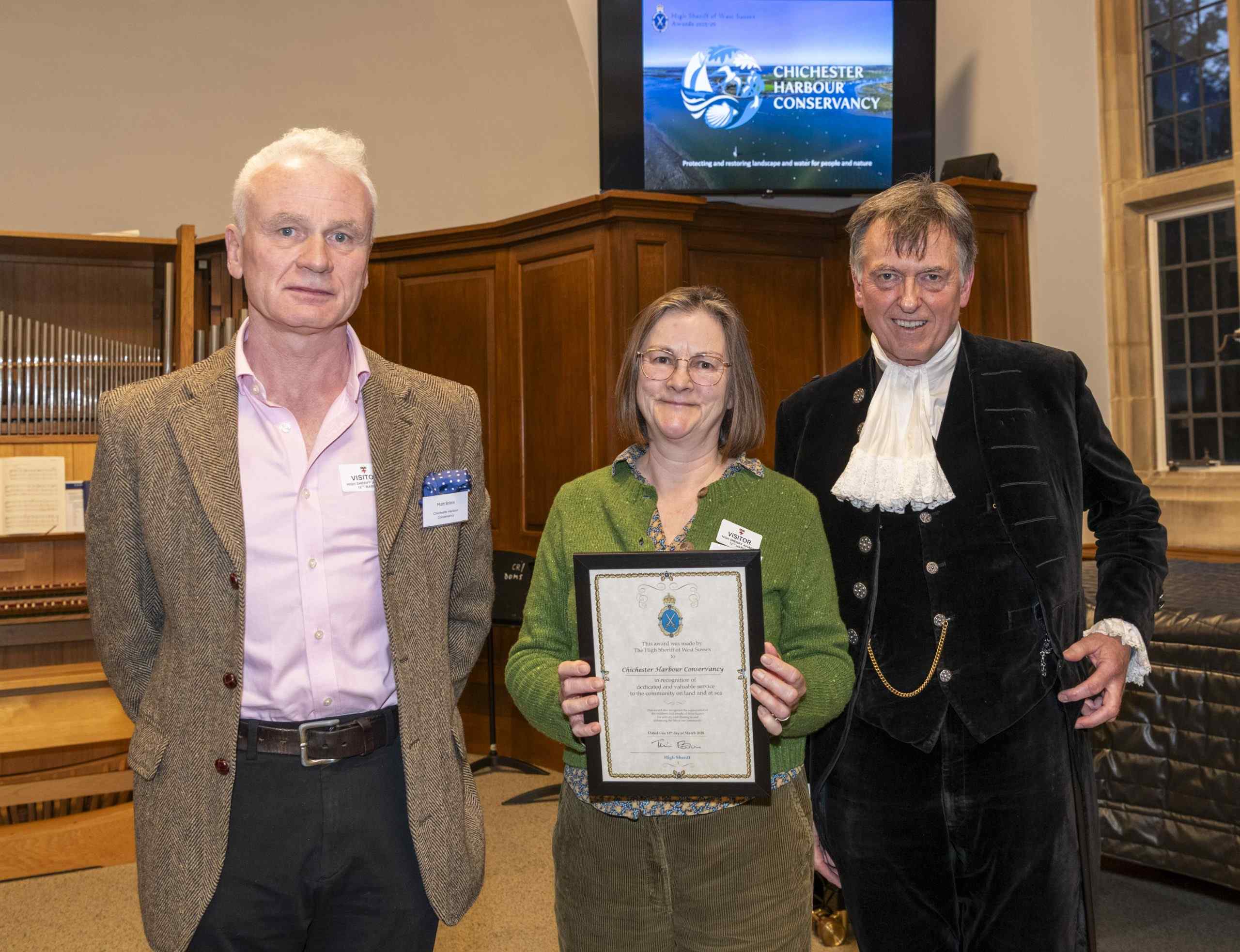Matt Briers and Jane Latawski with HSWS Award